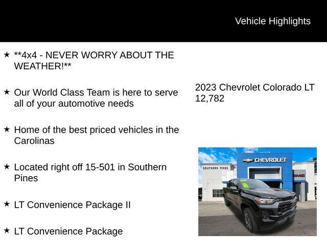 used 2023 Chevrolet Colorado car, priced at $35,421