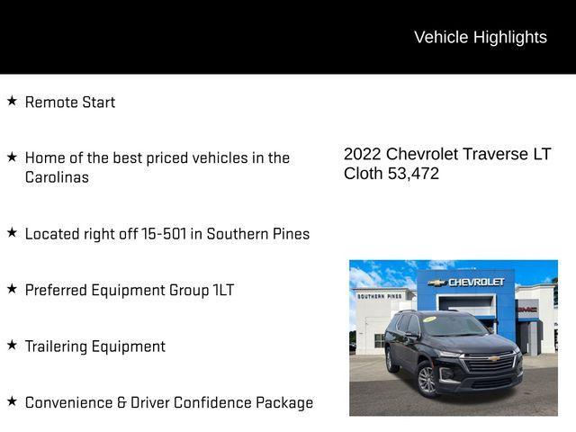 used 2022 Chevrolet Traverse car, priced at $26,846