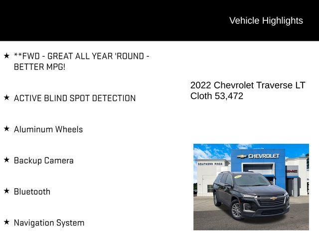 used 2022 Chevrolet Traverse car, priced at $26,846