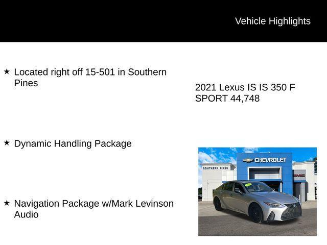 used 2021 Lexus IS 350 car, priced at $37,130