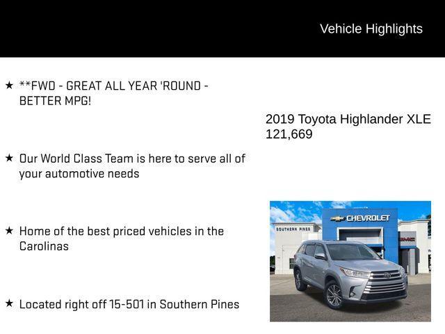 used 2019 Toyota Highlander car, priced at $19,404