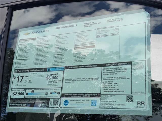 new 2026 Chevrolet Suburban car, priced at $63,385
