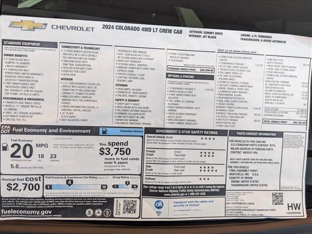 new 2024 Chevrolet Colorado car, priced at $41,785