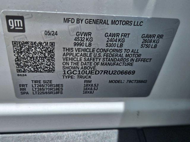 new 2024 Chevrolet Silverado EV car, priced at $60,900