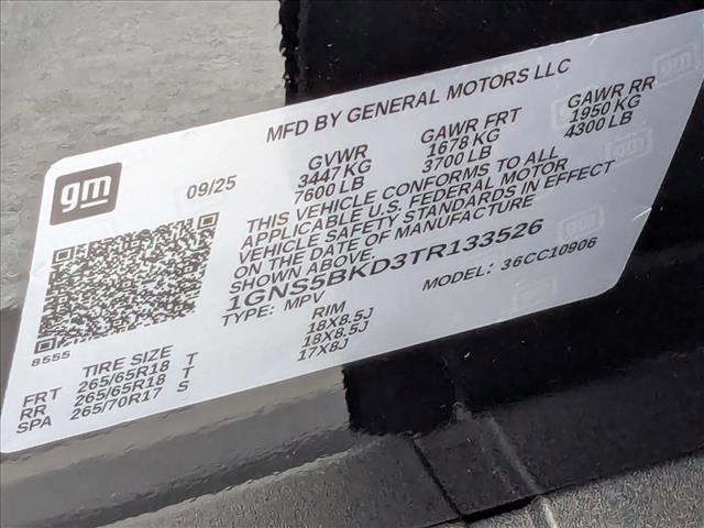 new 2026 Chevrolet Suburban car, priced at $63,339