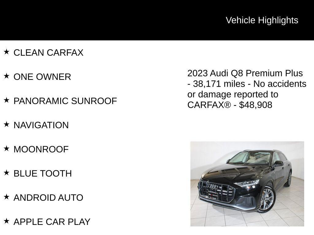used 2023 Audi Q8 car, priced at $48,908