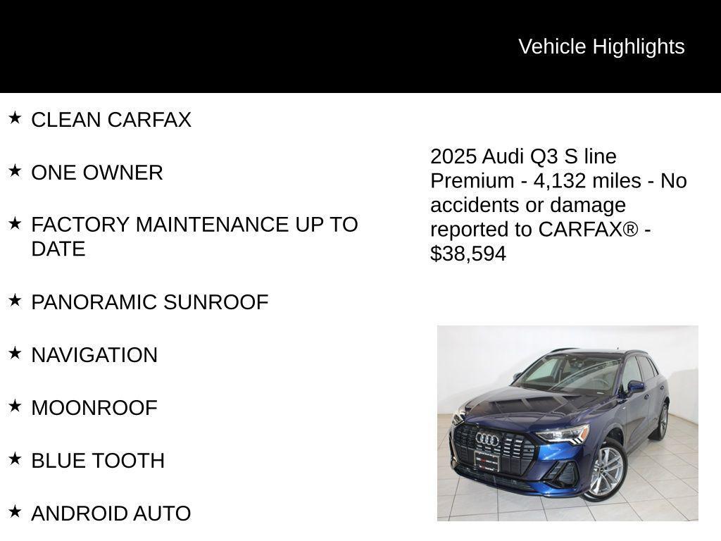 used 2025 Audi Q3 car, priced at $37,301