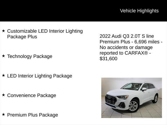 used 2022 Audi Q3 car, priced at $31,600