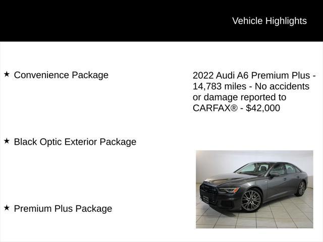 used 2022 Audi A6 car, priced at $42,000