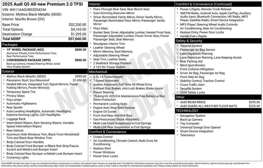 used 2025 Audi Q5 car, priced at $55,660