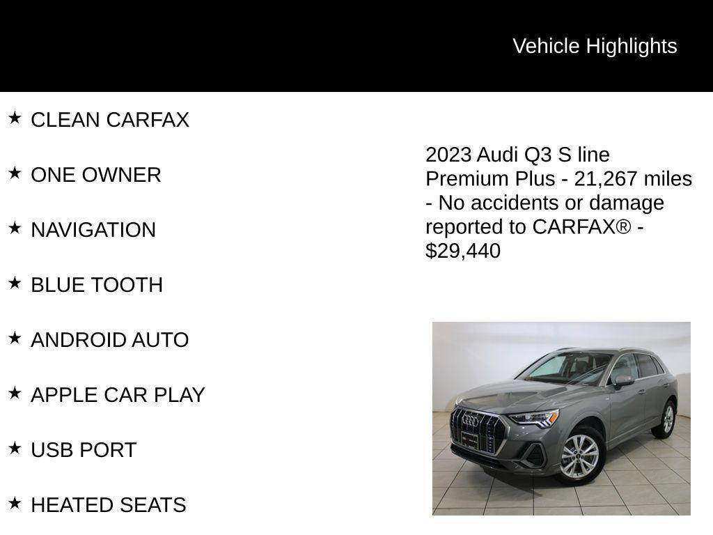 used 2023 Audi Q3 car, priced at $29,440