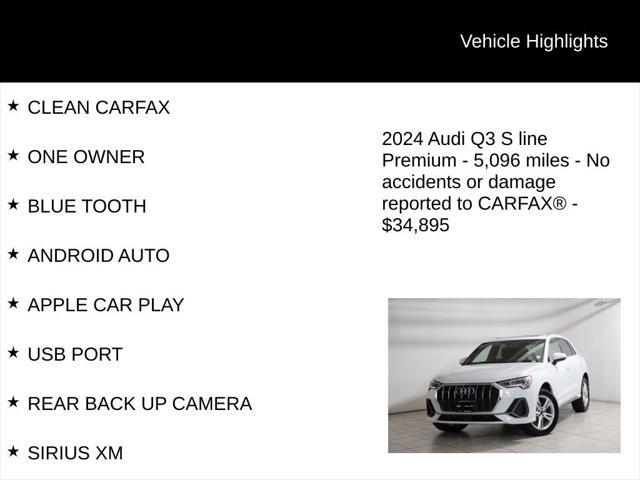 used 2024 Audi Q3 car, priced at $34,895