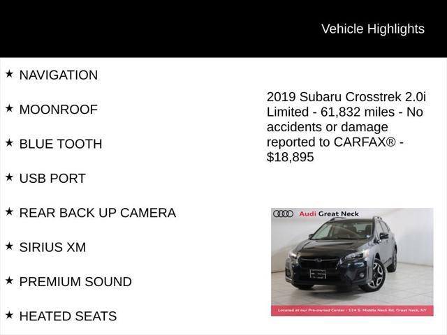 used 2019 Subaru Crosstrek car, priced at $18,895