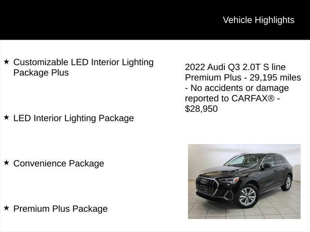 used 2022 Audi Q3 car, priced at $28,950