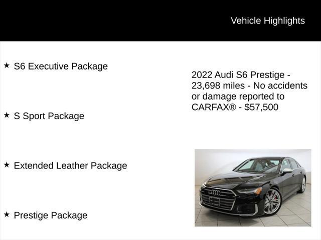 used 2022 Audi S6 car, priced at $58,500