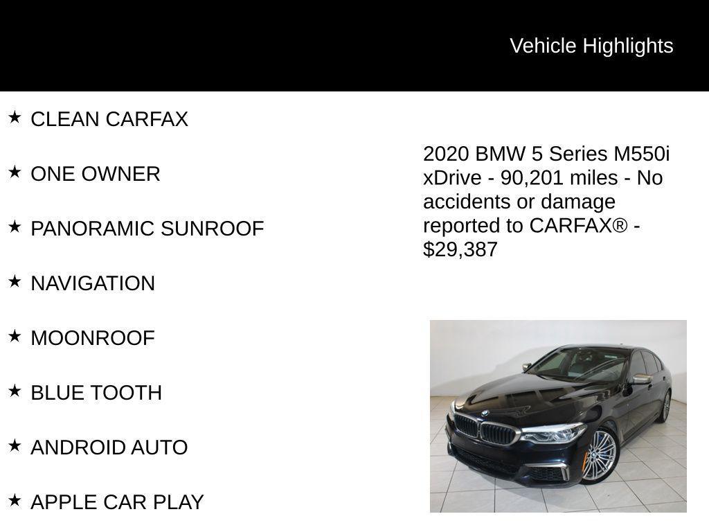 used 2020 BMW M550 car, priced at $29,387