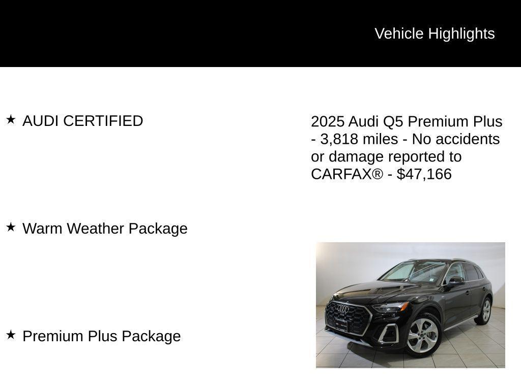 used 2025 Audi Q5 car, priced at $47,166