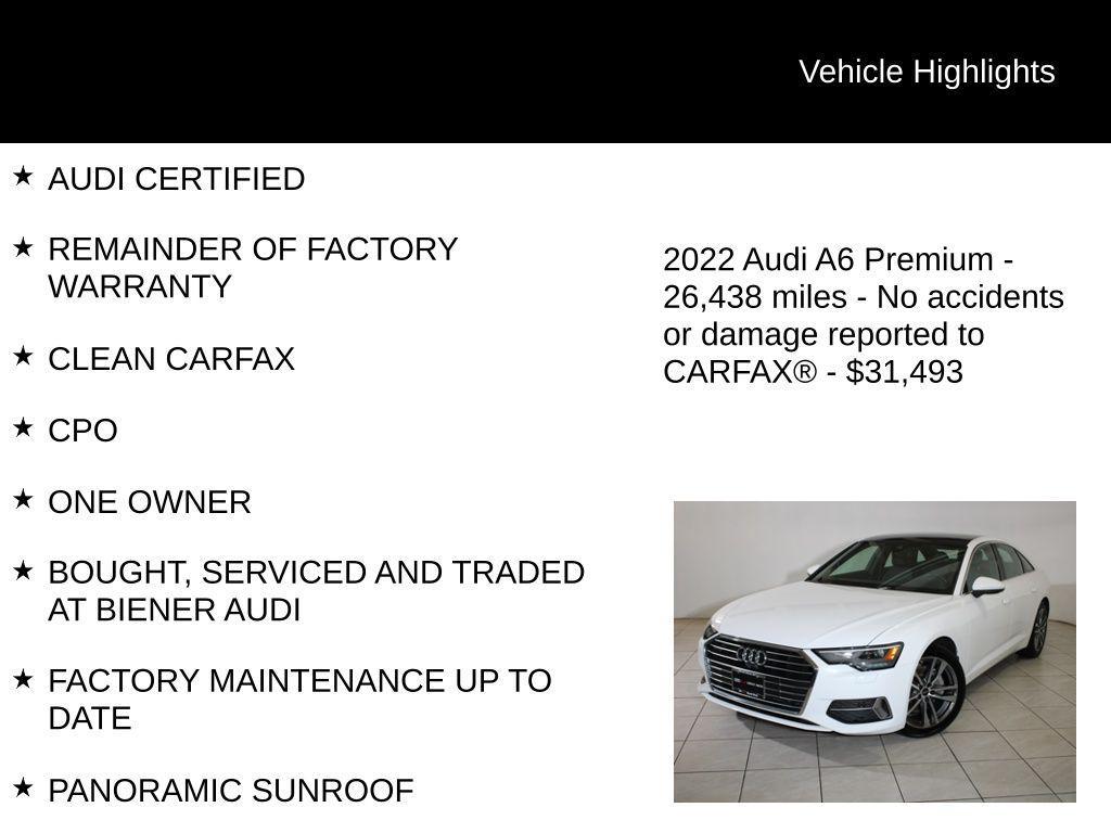 used 2022 Audi A6 car, priced at $31,493
