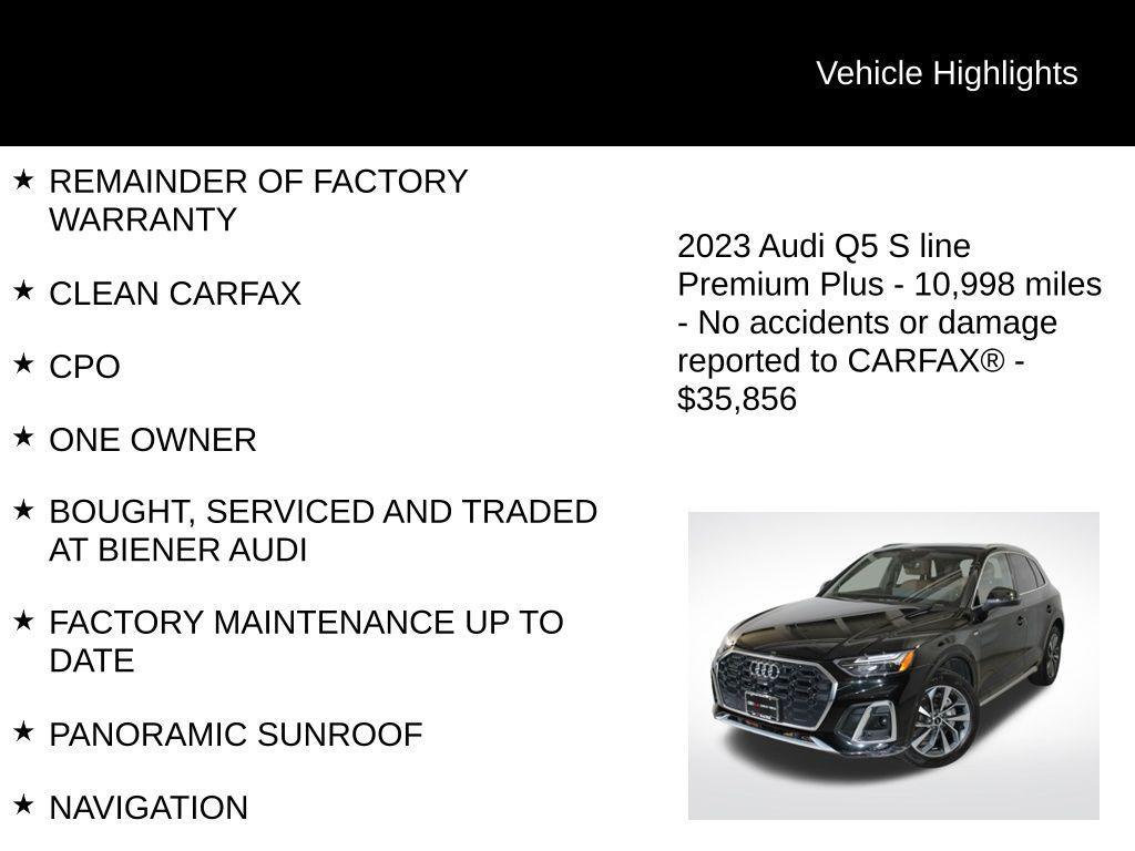 used 2023 Audi Q5 car, priced at $35,576