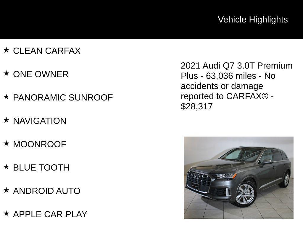 used 2021 Audi Q7 car, priced at $28,317