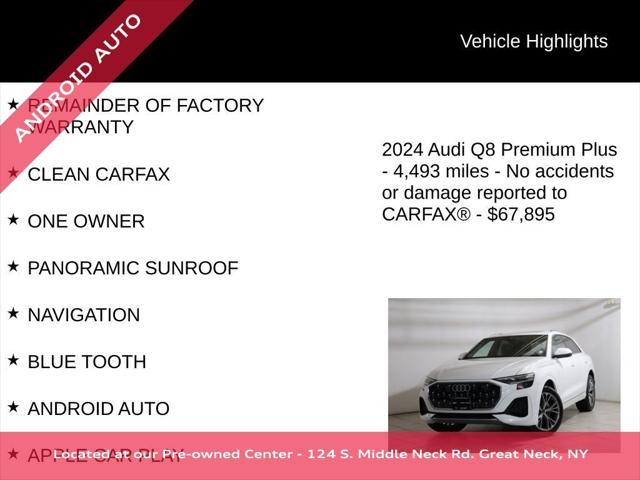 used 2024 Audi Q8 car, priced at $67,895