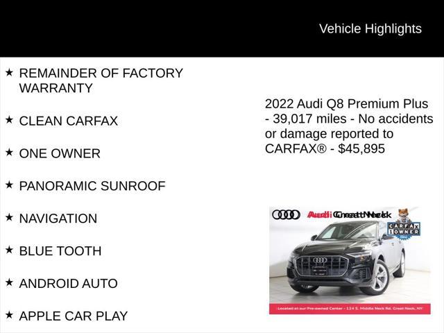 used 2022 Audi Q8 car, priced at $45,895