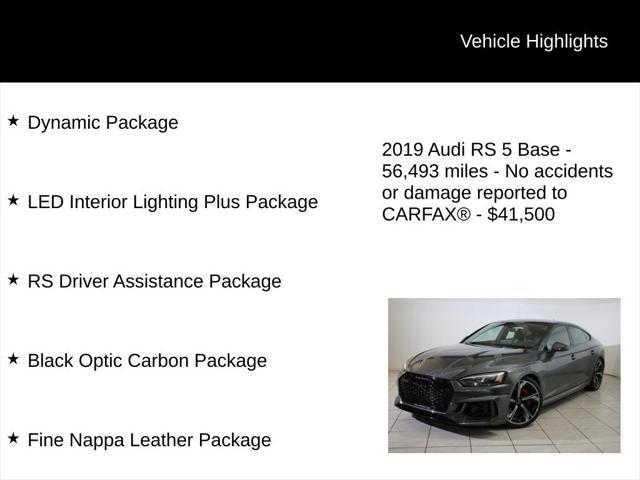 used 2019 Audi RS 5 car, priced at $41,500