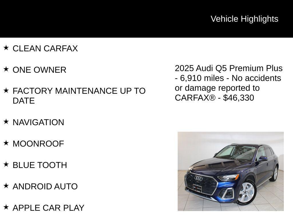 used 2025 Audi Q5 car, priced at $46,330