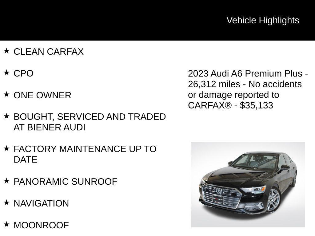 used 2023 Audi A6 car, priced at $35,133