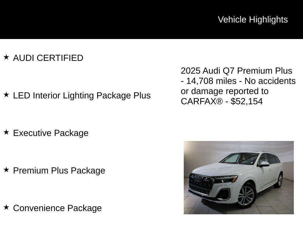 used 2025 Audi Q7 car, priced at $52,154