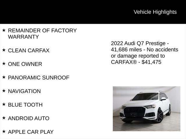 used 2022 Audi Q7 car, priced at $41,475