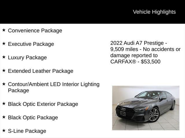 used 2022 Audi A7 car, priced at $53,500