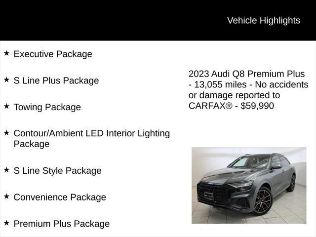 used 2023 Audi Q8 car, priced at $59,990