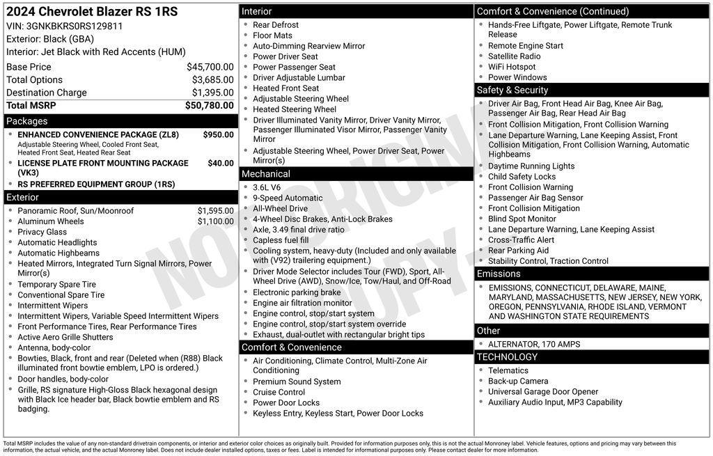 used 2024 Chevrolet Blazer car, priced at $32,000