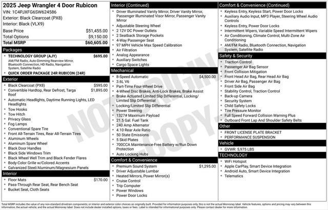 new 2025 Jeep Wrangler car, priced at $58,182