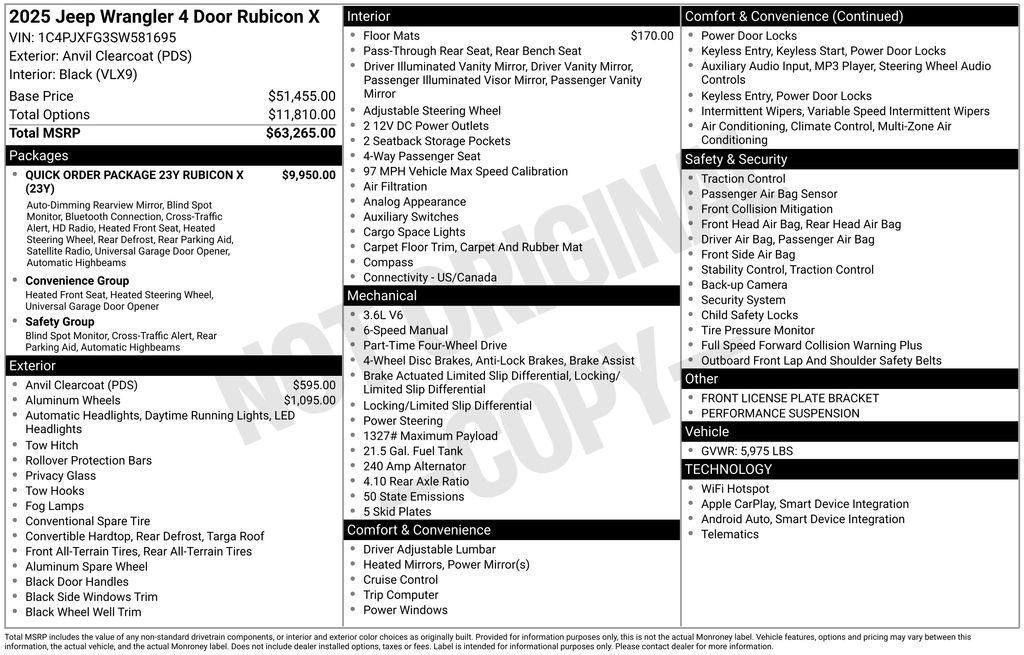 new 2025 Jeep Wrangler car, priced at $58,802