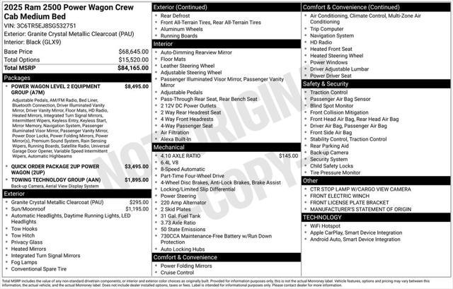 new 2025 Ram 2500 car, priced at $82,241