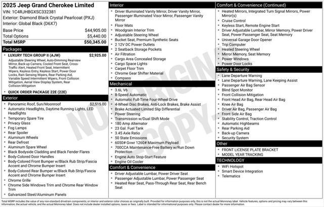 new 2025 Jeep Grand Cherokee car, priced at $48,792