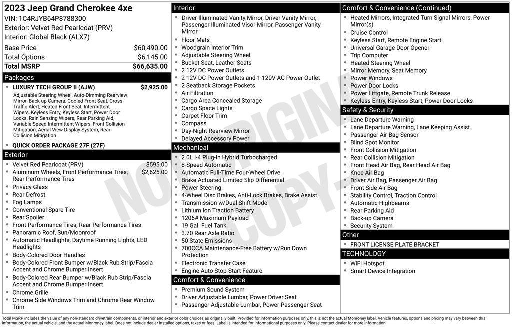 new 2023 Jeep Grand Cherokee 4xe car, priced at $39,900