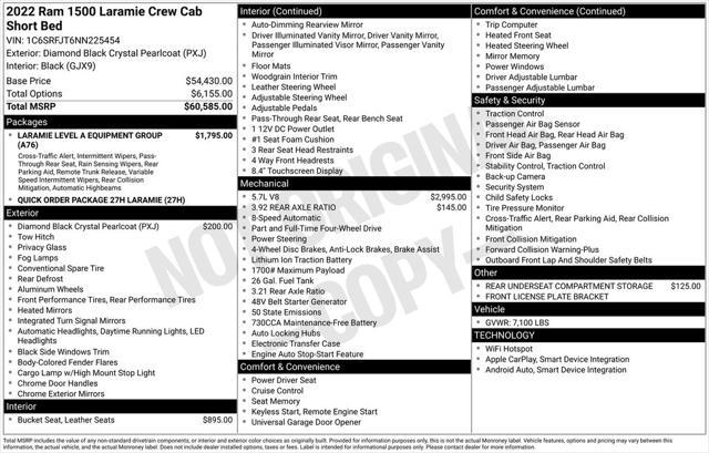 used 2022 Ram 1500 car, priced at $43,317
