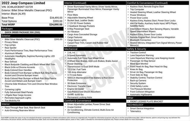 used 2022 Jeep Compass car, priced at $25,625