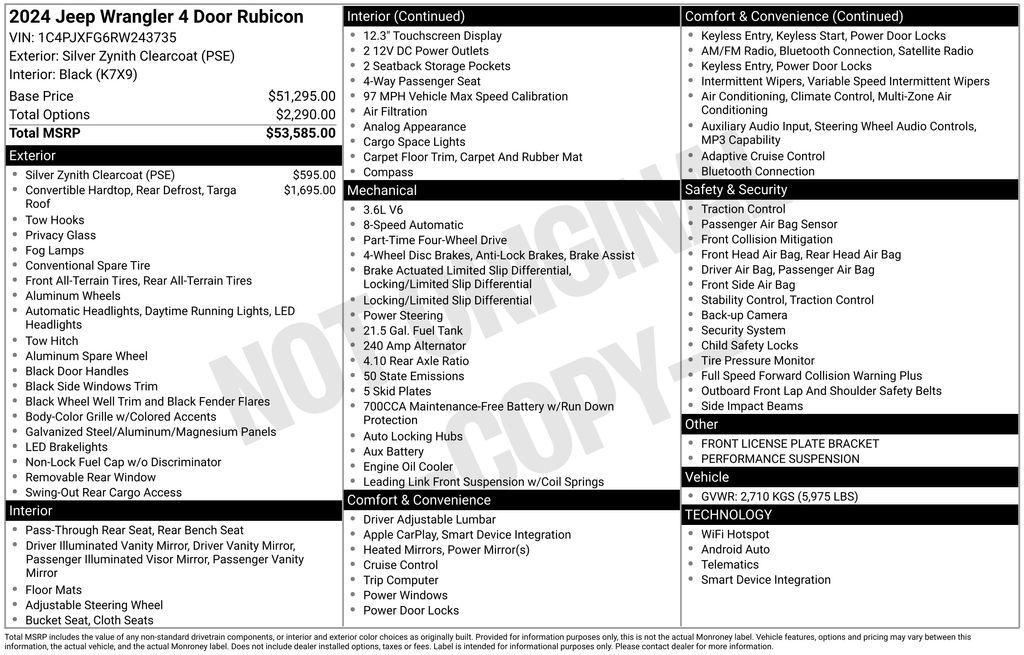 used 2024 Jeep Wrangler car, priced at $41,000