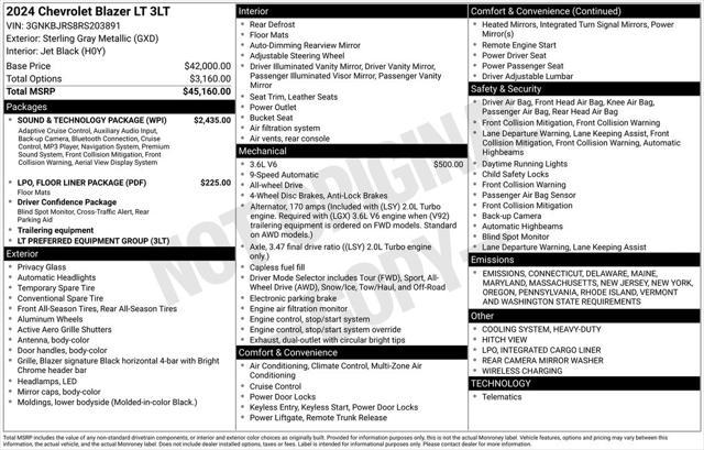 used 2024 Chevrolet Blazer car, priced at $34,741
