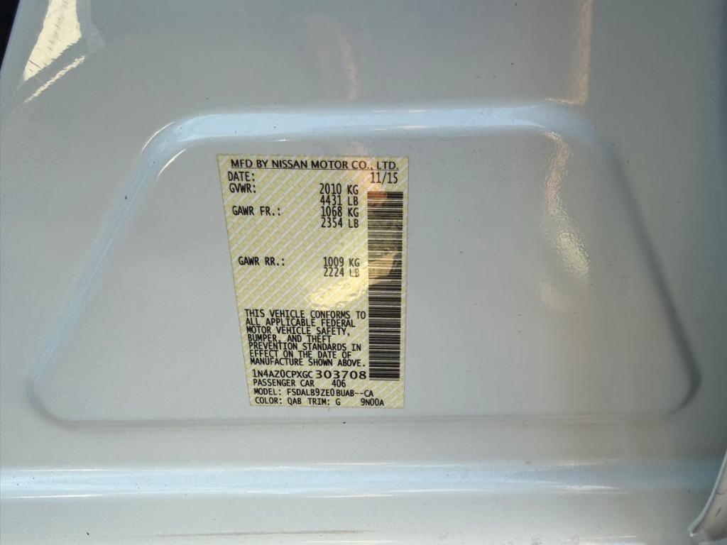 used 2016 Nissan Leaf car, priced at $3,988