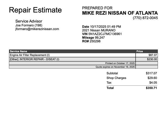 used 2021 Nissan Murano car, priced at $16,888