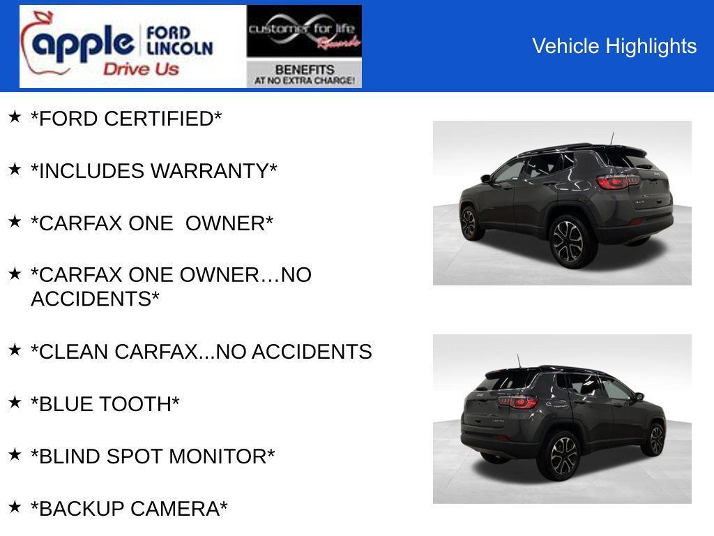 used 2024 Jeep Compass car, priced at $21,000