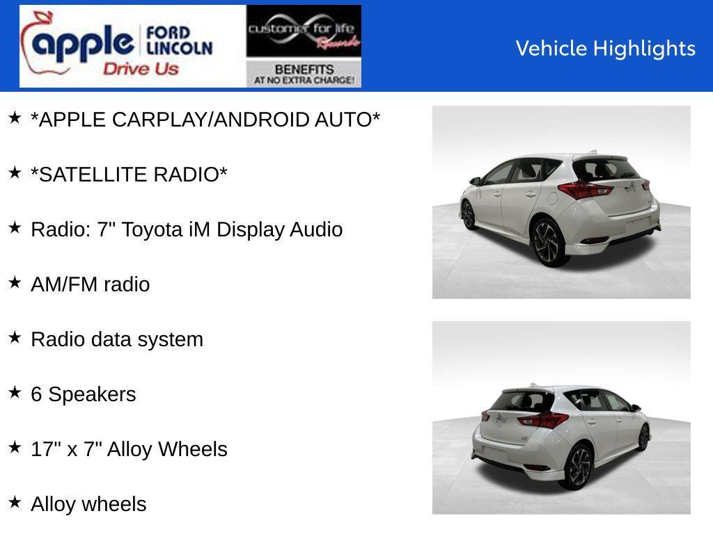 used 2017 Toyota Corolla iM car, priced at $11,500