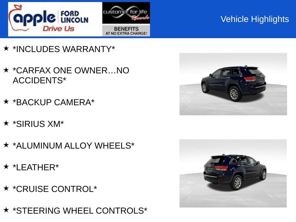 used 2015 Jeep Grand Cherokee car, priced at $13,000