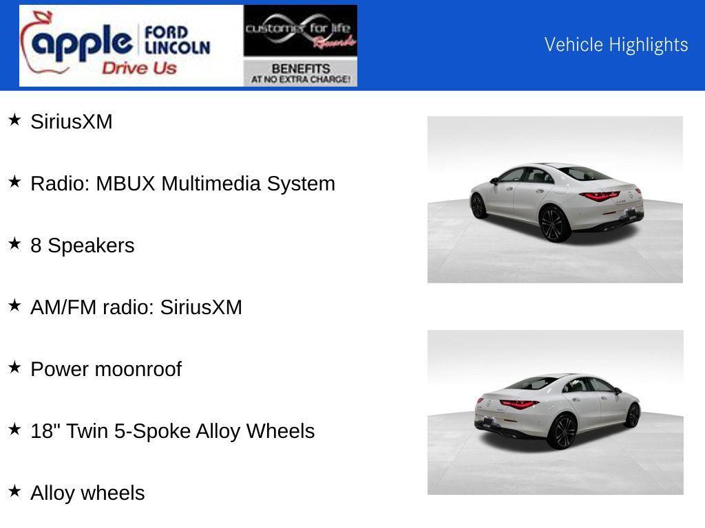 used 2024 Mercedes-Benz CLA 250 car, priced at $35,000