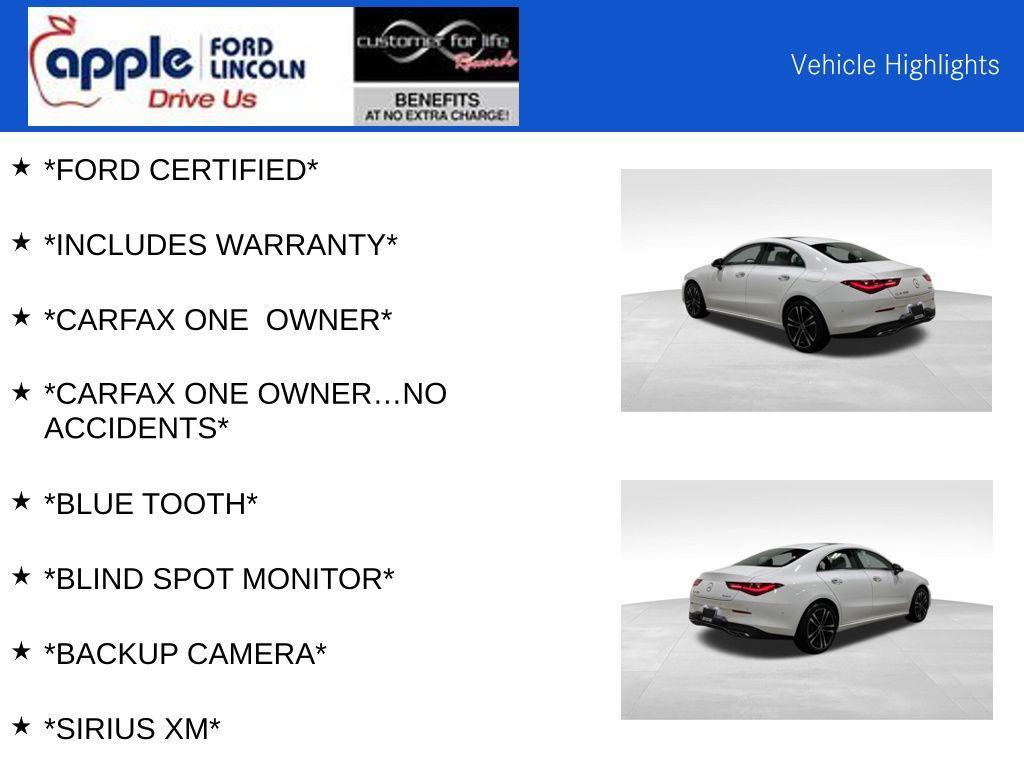 used 2024 Mercedes-Benz CLA 250 car, priced at $35,000